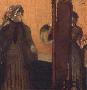 Edgar Degas Cbez la Modiste oil